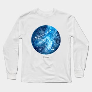 Pisces Constellation | Star Sign | Watercolor Long Sleeve T-Shirt